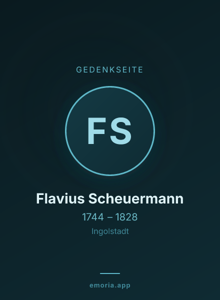 Gedenkportrait von Flavius Scheuermann