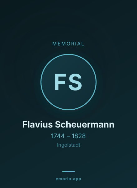 Memorial portrait of Flavius Scheuermann