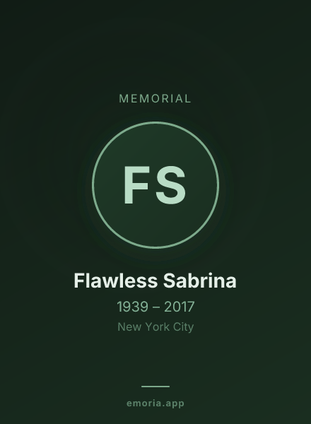 Memorial portrait of Flawless Sabrina