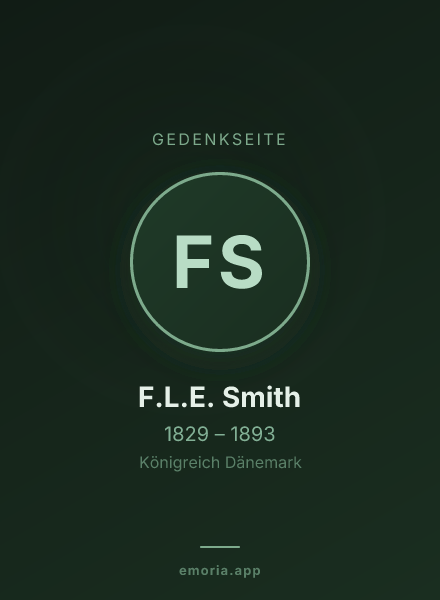 Gedenkportrait von F.L.E. Smith