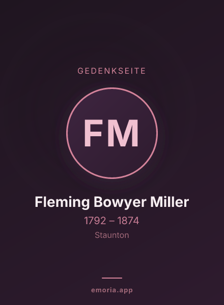 Gedenkportrait von Fleming Bowyer Miller