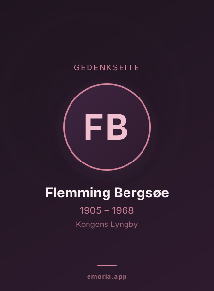 Gedenkportrait von Flemming Bergsøe