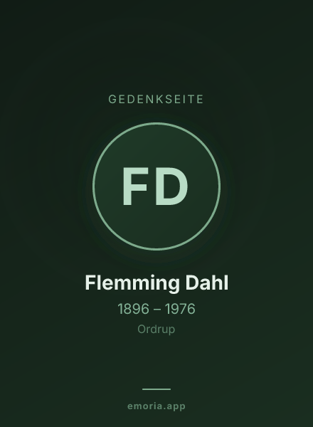 Gedenkportrait von Flemming Dahl