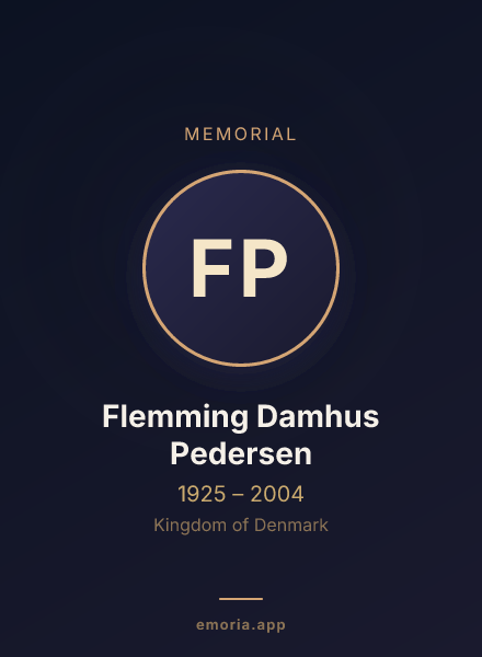 Memorial portrait of Flemming Damhus Pedersen