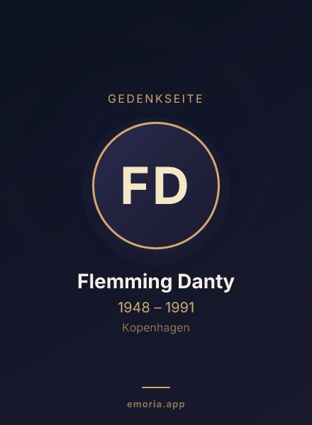 Gedenkportrait von Flemming Danty