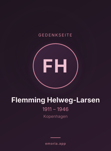 Gedenkportrait von Flemming Helweg-Larsen