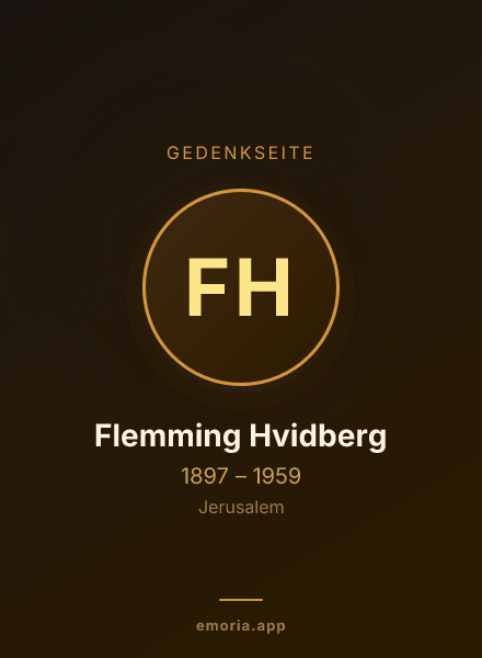 Gedenkportrait von Flemming Hvidberg
