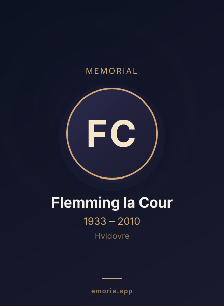 Memorial portrait of Flemming la Cour