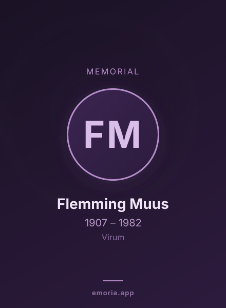 Memorial portrait of Flemming Muus