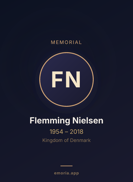 Memorial portrait of Flemming Nielsen
