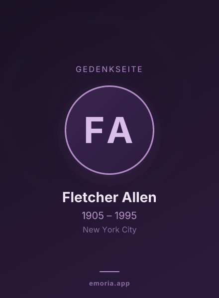 Gedenkportrait von Fletcher Allen