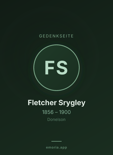 Gedenkportrait von Fletcher Srygley