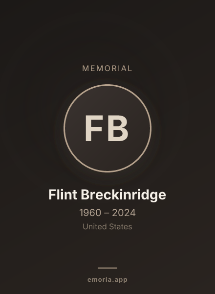 Memorial portrait of Flint Breckinridge