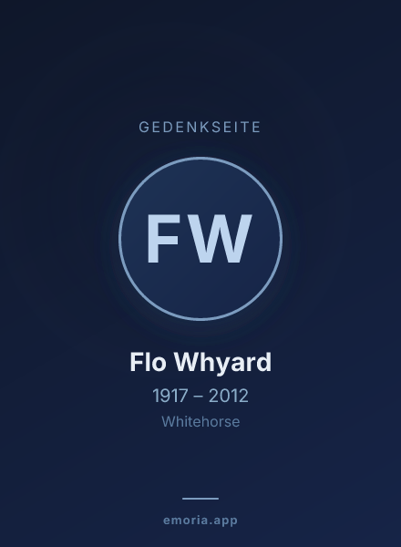 Gedenkportrait von Flo Whyard