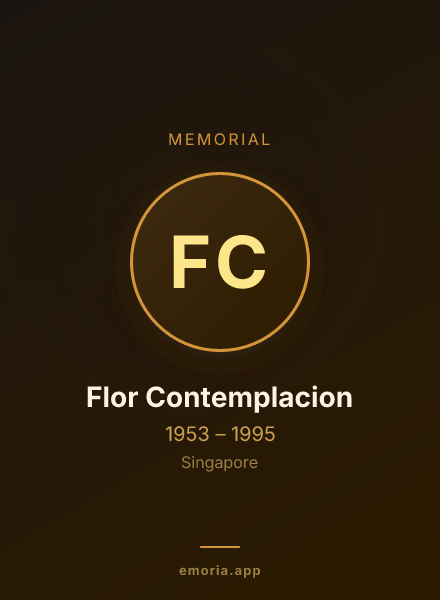 Memorial portrait of Flor Contemplacion