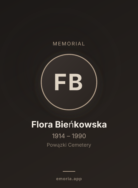 Memorial portrait of Flora Bieńkowska