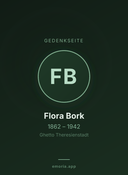 Gedenkportrait von Flora Bork