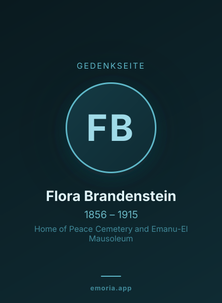 Gedenkportrait von Flora Brandenstein