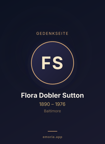 Gedenkportrait von Flora Dobler Sutton