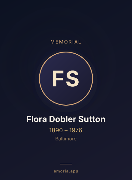 Memorial portrait of Flora Dobler Sutton