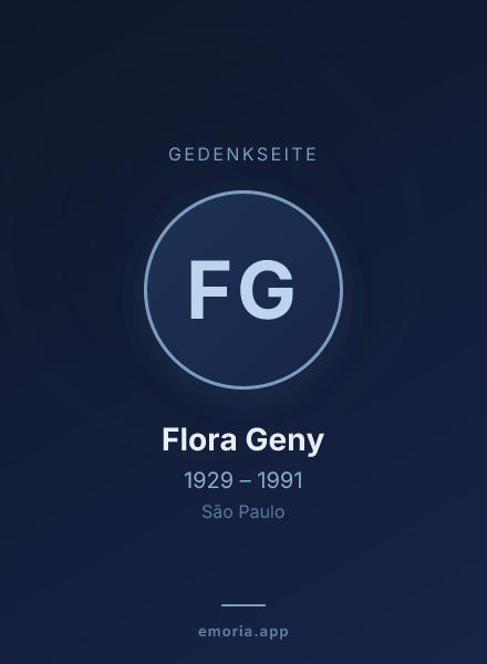 Gedenkportrait von Flora Geny