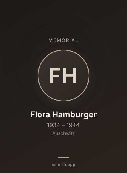 Memorial portrait of Flora Hamburger