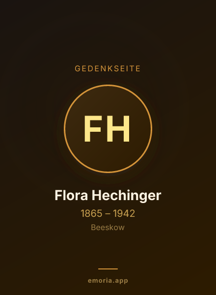Gedenkportrait von Flora Hechinger