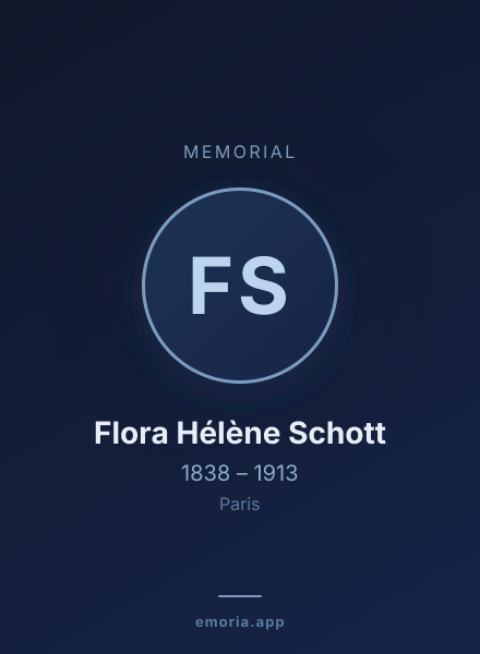 Memorial portrait of Flora Hélène Schott