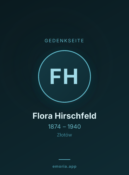 Gedenkportrait von Flora Hirschfeld