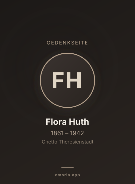 Gedenkportrait von Flora Huth