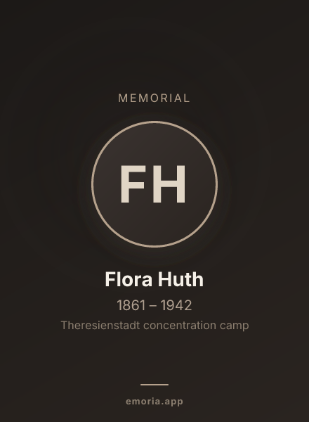 Memorial portrait of Flora Huth