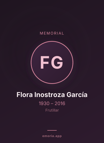 Memorial portrait of Flora Inostroza García
