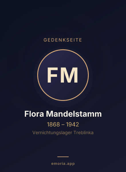 Gedenkportrait von Flora Mandelstamm