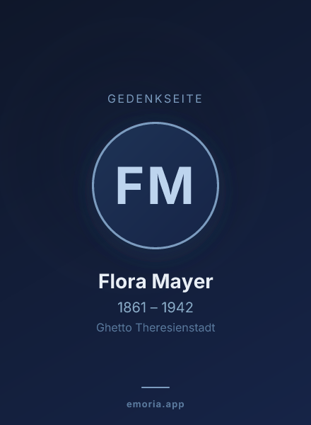 Gedenkportrait von Flora Mayer