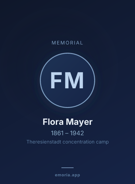 Memorial portrait of Flora Mayer