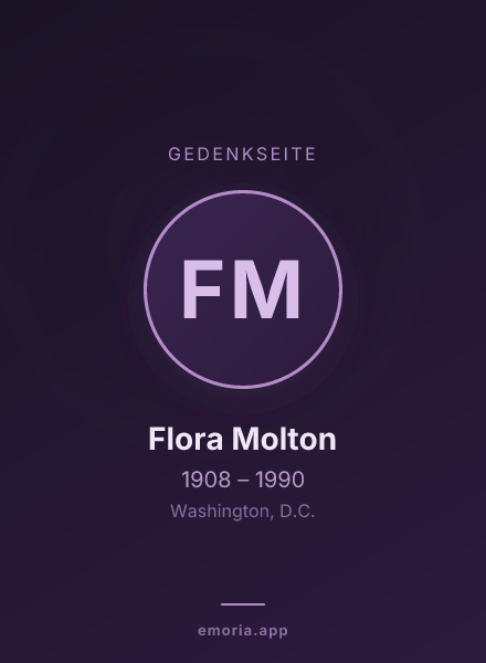 Gedenkportrait von Flora Molton