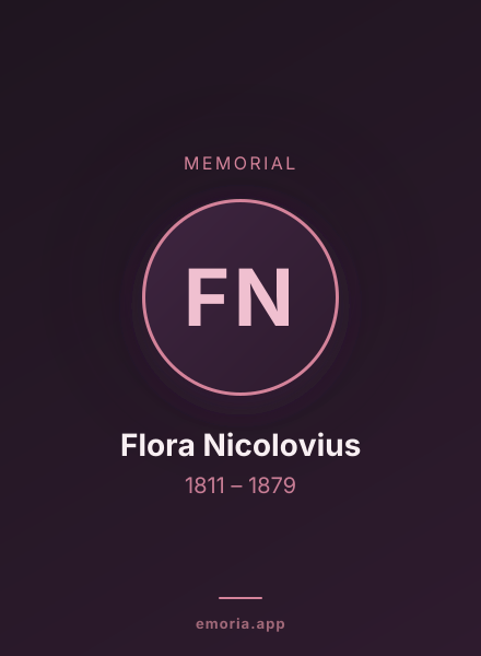 Memorial portrait of Flora Nicolovius