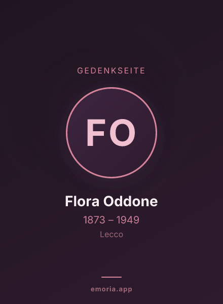 Gedenkportrait von Flora Oddone