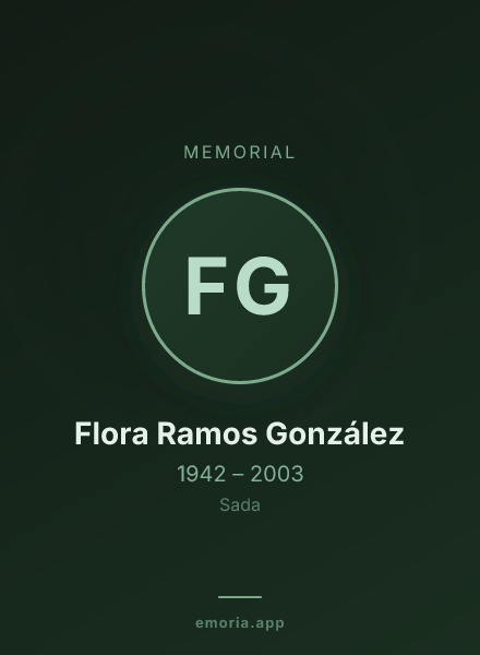 Memorial portrait of Flora Ramos González