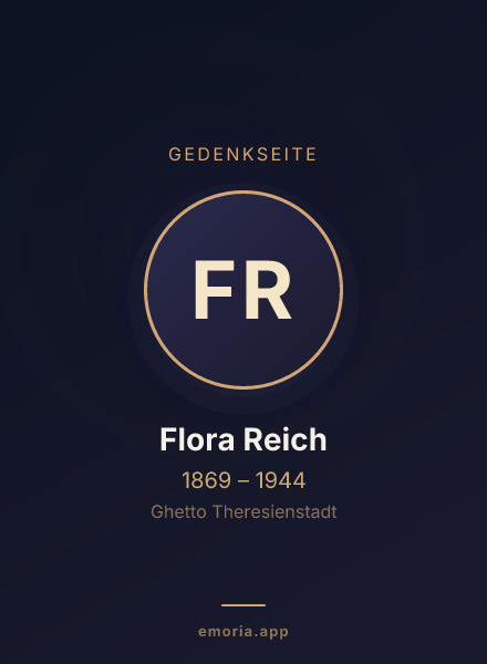 Gedenkportrait von Flora Reich