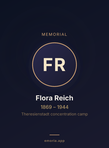 Memorial portrait of Flora Reich