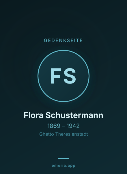 Gedenkportrait von Flora Schustermann