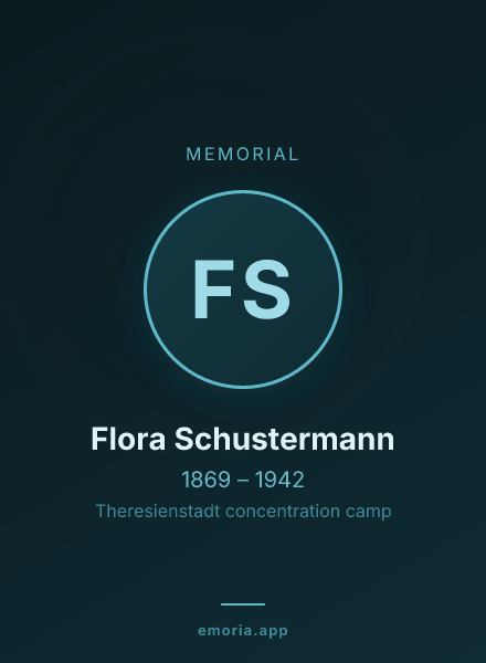 Memorial portrait of Flora Schustermann