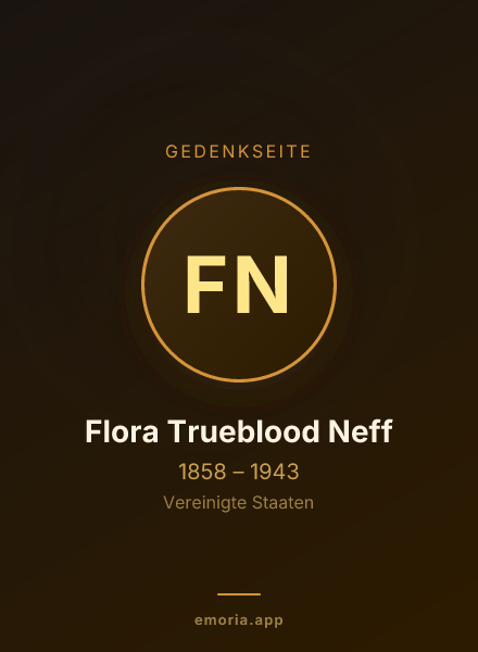 Gedenkportrait von Flora Trueblood Neff