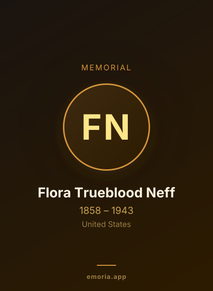 Memorial portrait of Flora Trueblood Neff