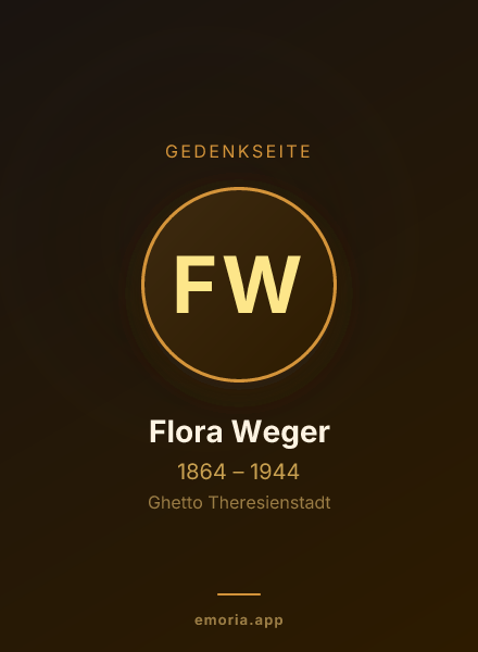 Gedenkportrait von Flora Weger