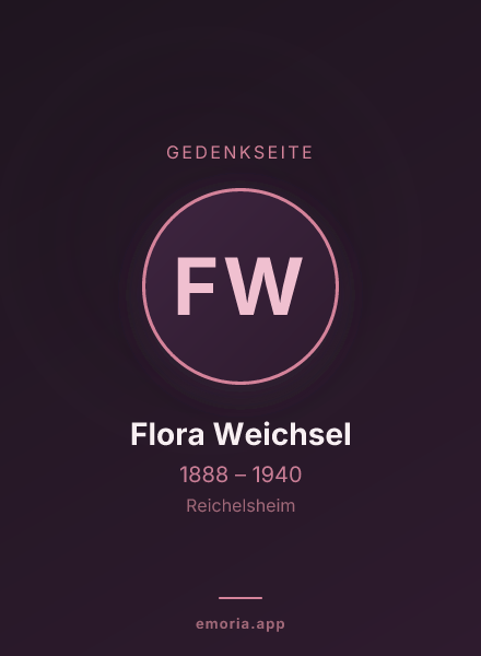 Gedenkportrait von Flora Weichsel