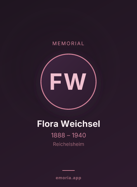 Memorial portrait of Flora Weichsel