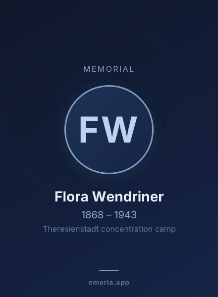 Memorial portrait of Flora Wendriner