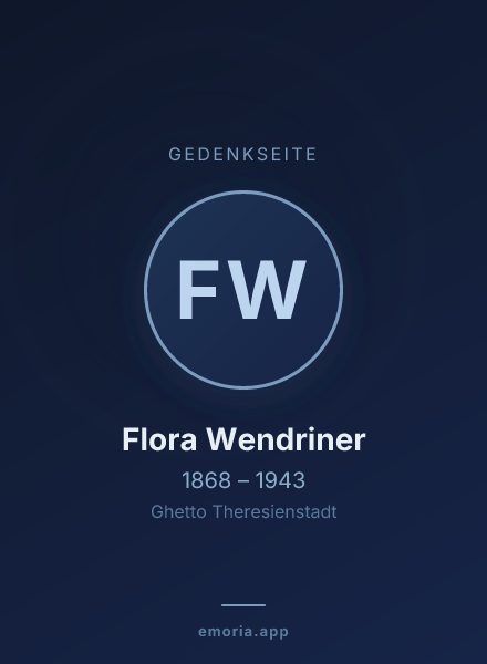 Gedenkportrait von Flora Wendriner